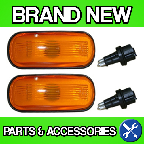 For Saab 9000 900 9-3 9-5 Yellow Orange Wing Indicator Light /Lens /Lamp (Pair)